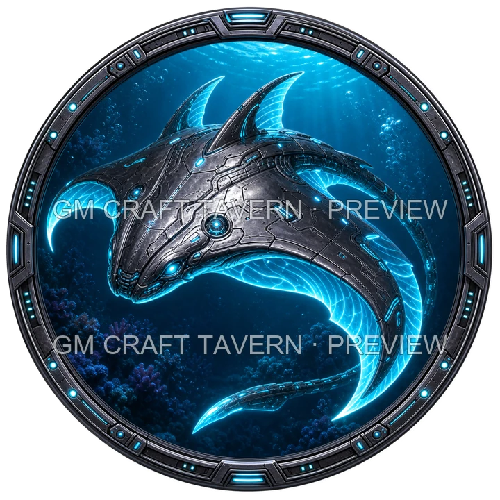 Bioluminescent Biomechanical Sea Creatures product preview 5