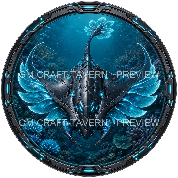 Bioluminescent Biomechanical Sea Creatures product preview 7