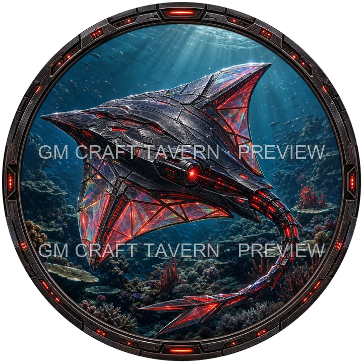Bioluminescent Biomechanical Sea Creatures product preview 13