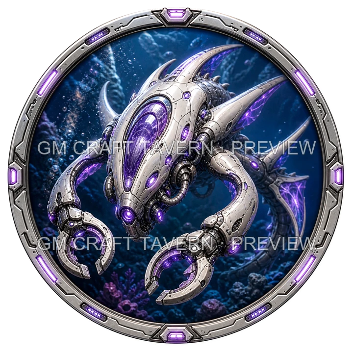 Bioluminescent Biomechanical Sea Creatures product preview 27