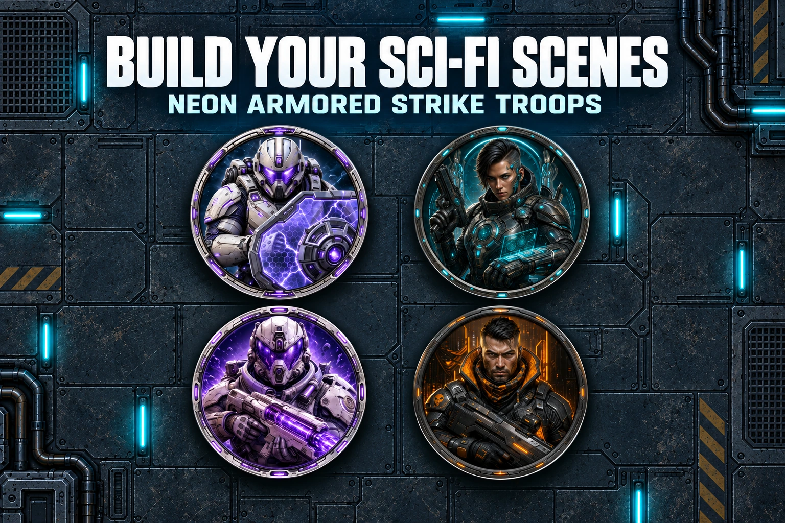 Neon Armored Strike Troops product preview 2
