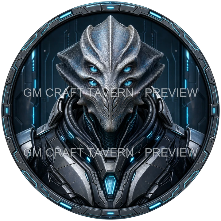 Aperçu du produit Portraits d’extraterrestres monstrueux en armure 4