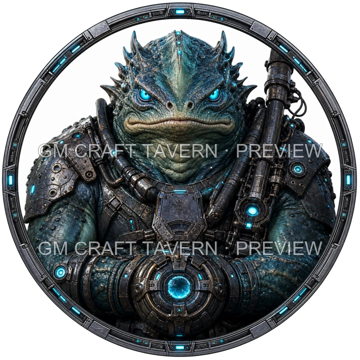Aperçu du produit Portraits d’extraterrestres monstrueux en armure 5