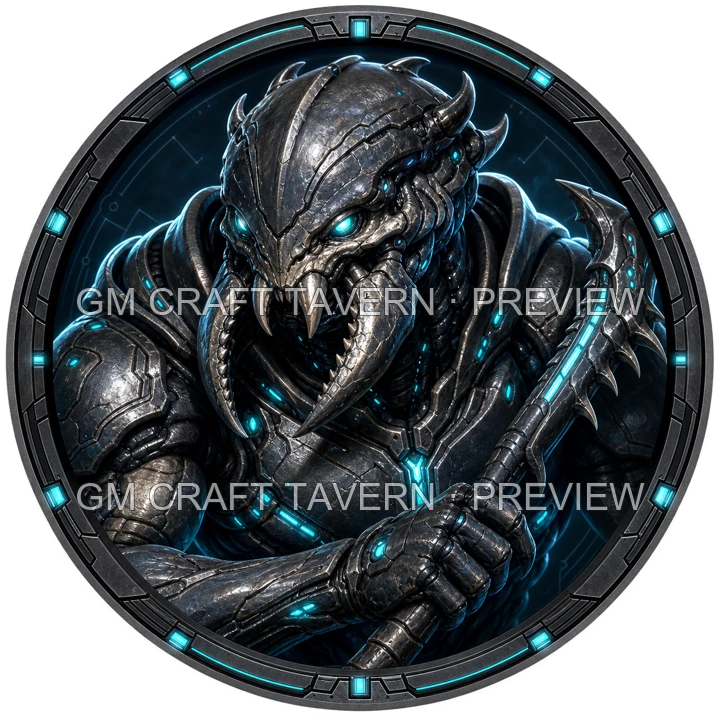 Aperçu du produit Portraits d’extraterrestres monstrueux en armure 13