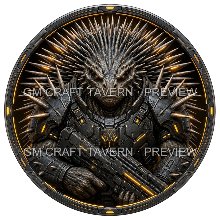 Aperçu du produit Portraits d’extraterrestres monstrueux en armure 27