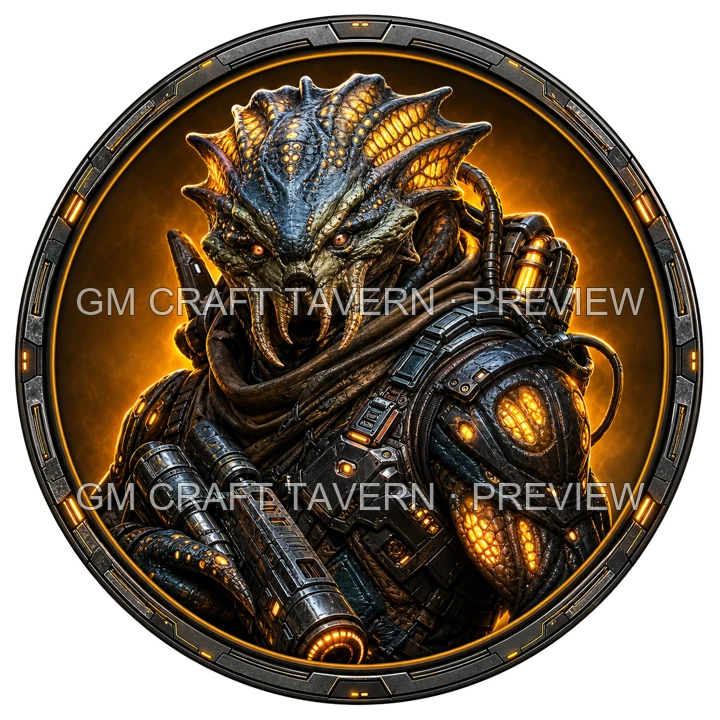 Aperçu du produit Portraits d’extraterrestres monstrueux en armure 37