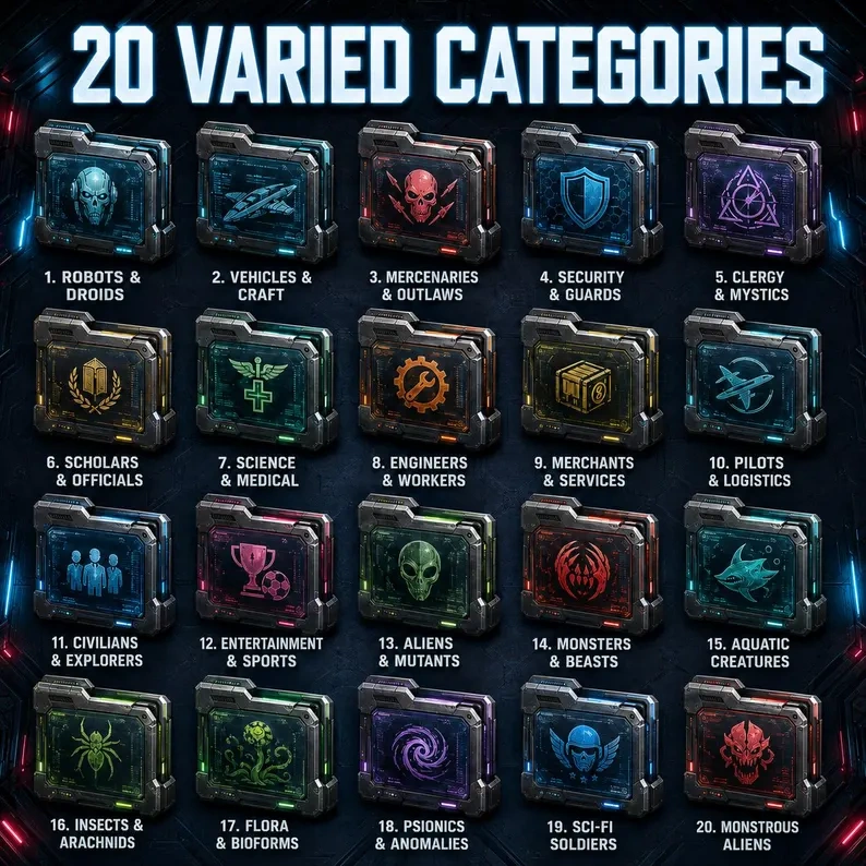 1000+ Sci-Fi Top-Down Tokens — Whole Shop Bundle product preview 2