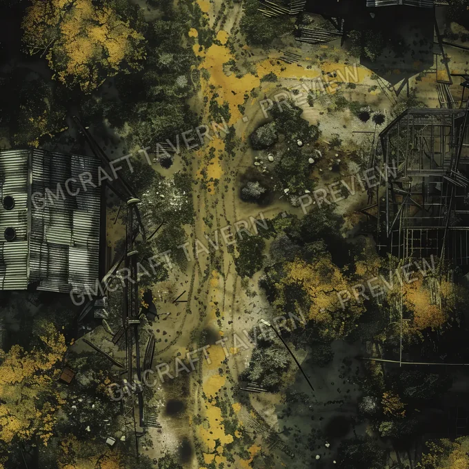 Aperçu de la battlemap Radioactive Dumpsite Battlem