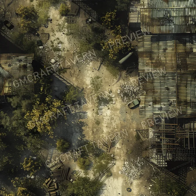 Aperçu de la battlemap Radioactive Dumpsite Battlem