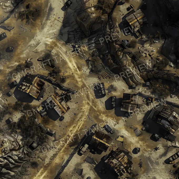 Aperçu de la battlemap Radioactive Dumpsite Battlem
