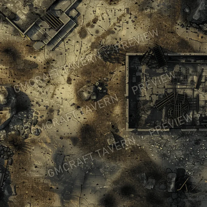 Aperçu de la battlemap Radioactive Dumpsite Battlem