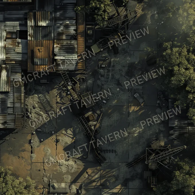 Aperçu de la battlemap Radioactive Dumpsite Battlem