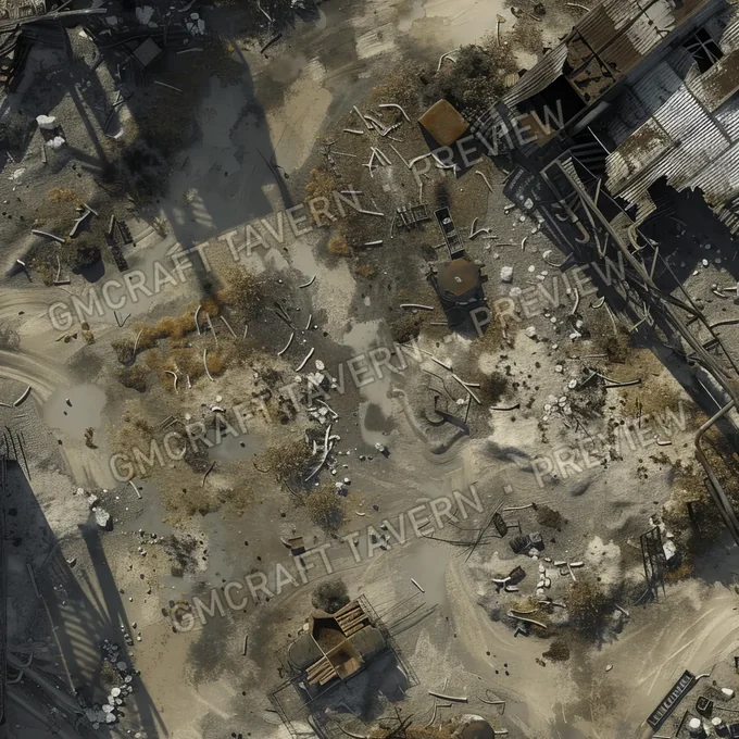 Aperçu de la battlemap Radioactive Dumpsite Battlem
