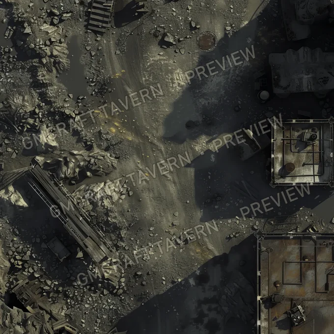 Aperçu de la battlemap Radioactive Dumpsite Battlem