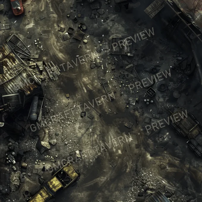 Aperçu de la battlemap Radioactive Dumpsite Battlem