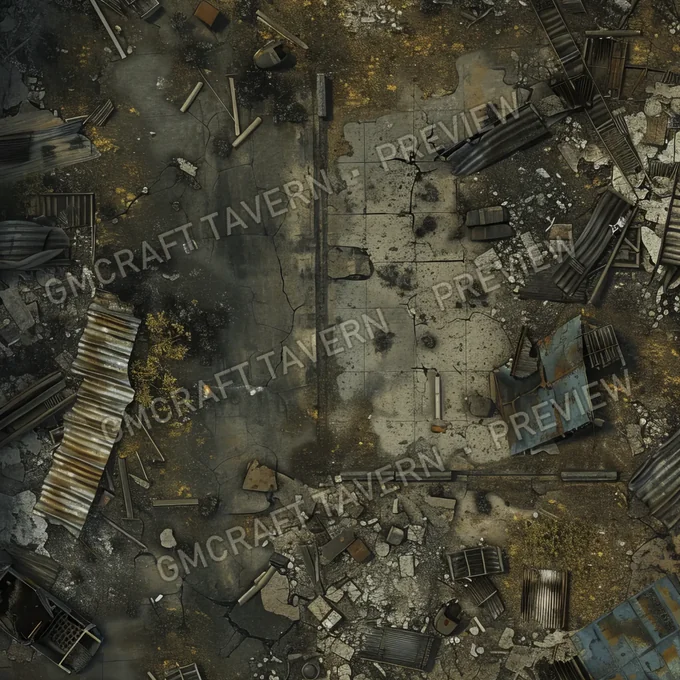 Aperçu de la battlemap Radioactive Dumpsite Battlem