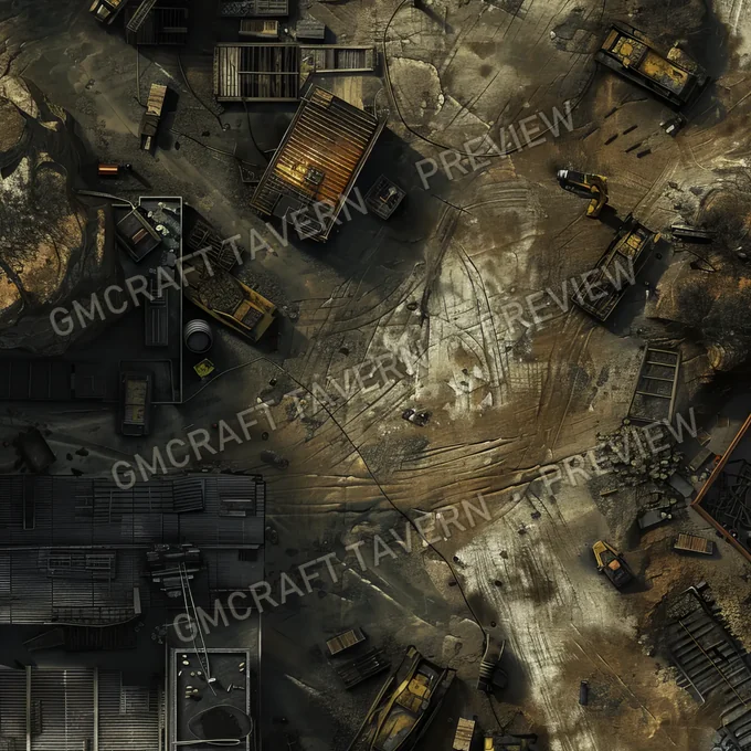 Aperçu de la battlemap Radioactive Dumpsite Battlem