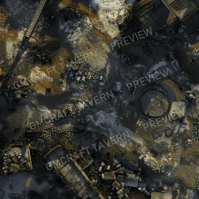 Aperçu de la battlemap Radioactive Dumpsite Battlem