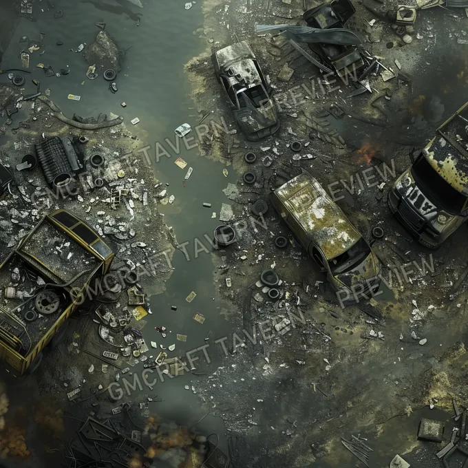 Aperçu de la battlemap Toxic Dumpsite A Vast Landfill O