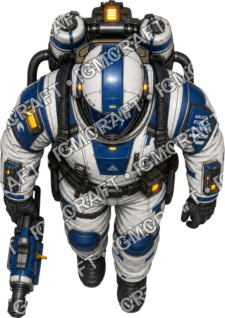 Airlock Fire Warden top-down token preview