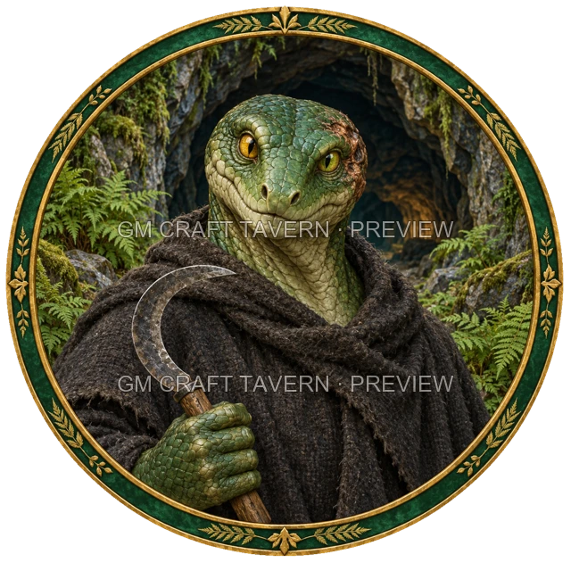 Aperçu du token vu du dessus de Morga Reedvale - Druide
