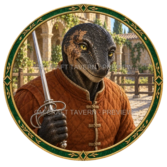 Aperçu du token vu du dessus de Varka Ashfield - Guerrier