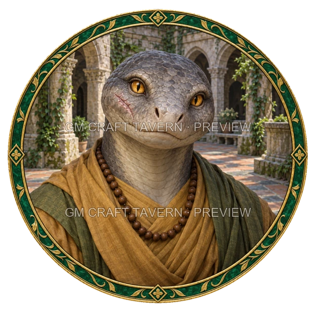 Aperçu du token vu du dessus de Besha Ashfield - Moine