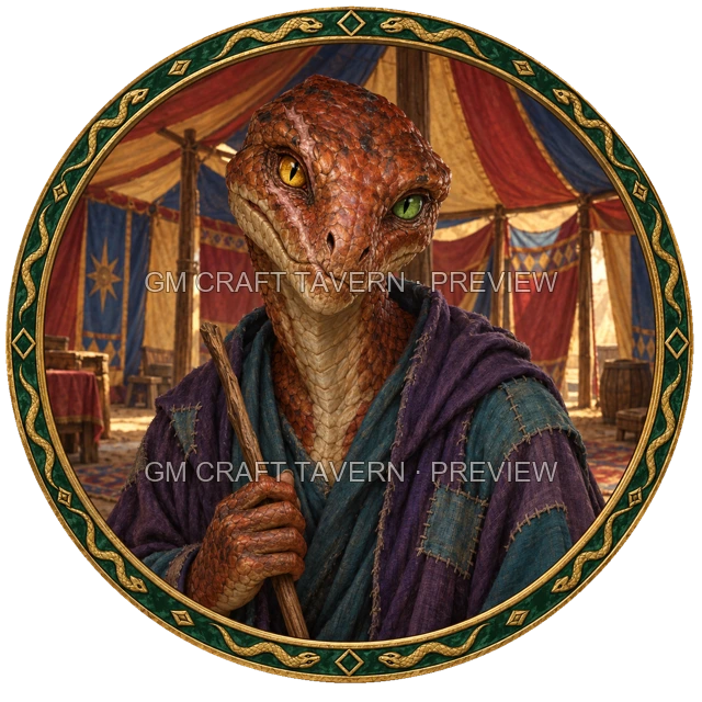 Aperçu du token vu du dessus de Morga Ironwell - Magicien