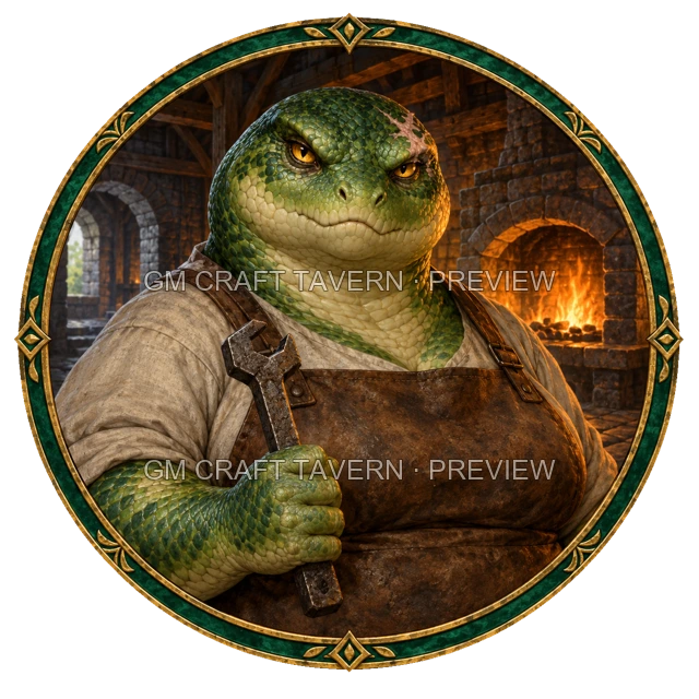 Aperçu du token vu du dessus de Grom Birchhaven - Artificier