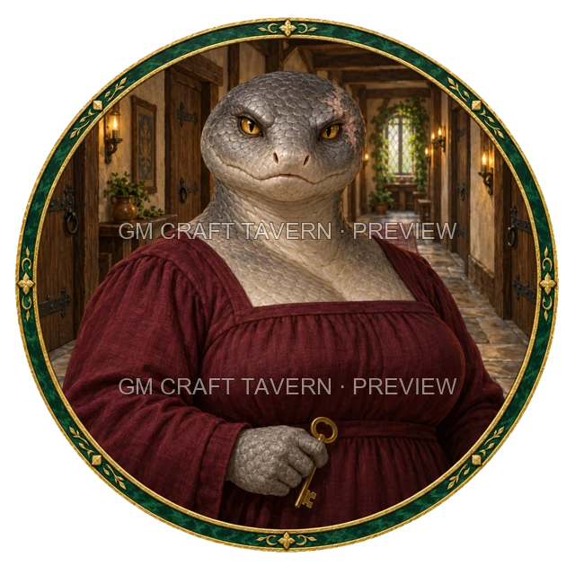 Durg Westmere - aperçu de token d’aubergiste vu du dessus