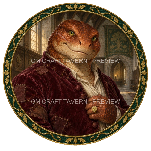 Varka Oakbend - aperçu de token de noble vu du dessus