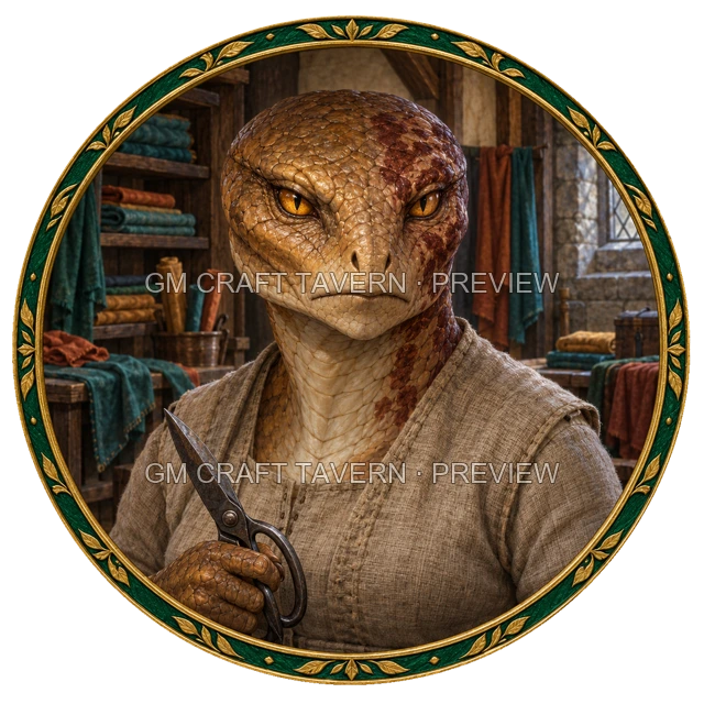 Durg Oakbend - aperçu de token d’artisan vu du dessus