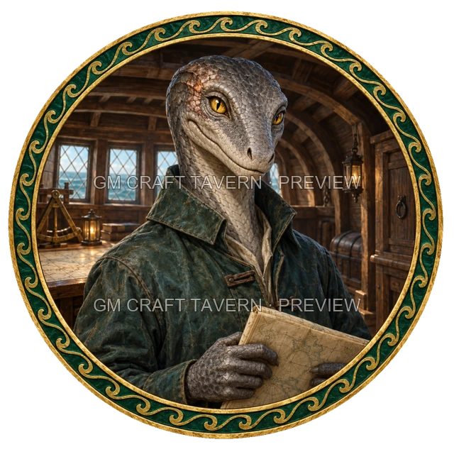 Varka Hillward - aperçu de token de marin vu du dessus