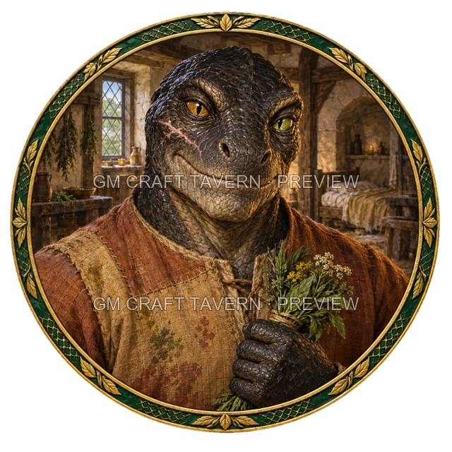Morga Hillward - aperçu de token de paria vu du dessus