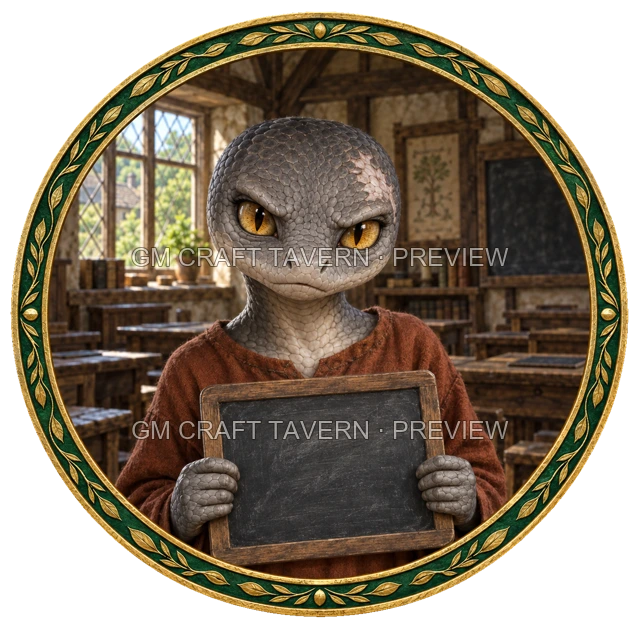 Grom Deepgrove - aperçu de token de villageois vu du dessus