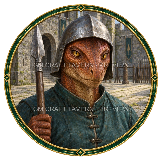 Durg Redcliff - aperçu de token de combattant vu du dessus