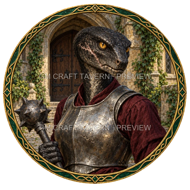Urdan Clearwell - aperçu de token de combattant vu du dessus