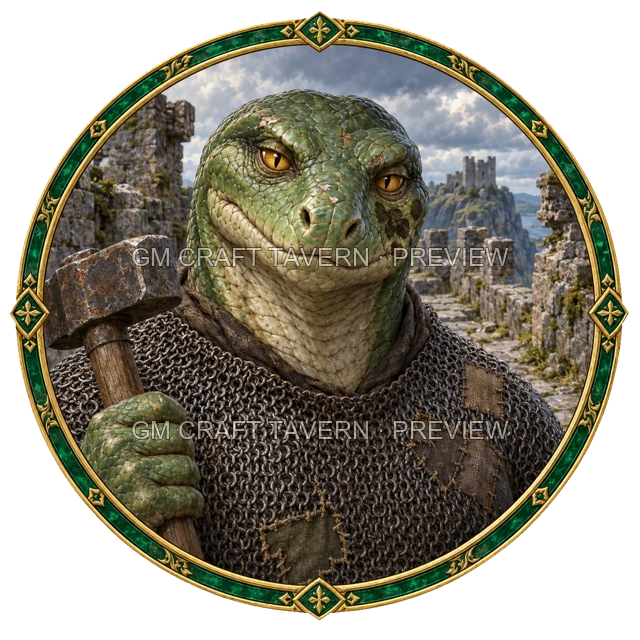 Morga Clearwell - aperçu de token de combattant vu du dessus