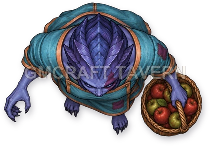 Shadowspawn - Farmer - orchard grower top-down token preview