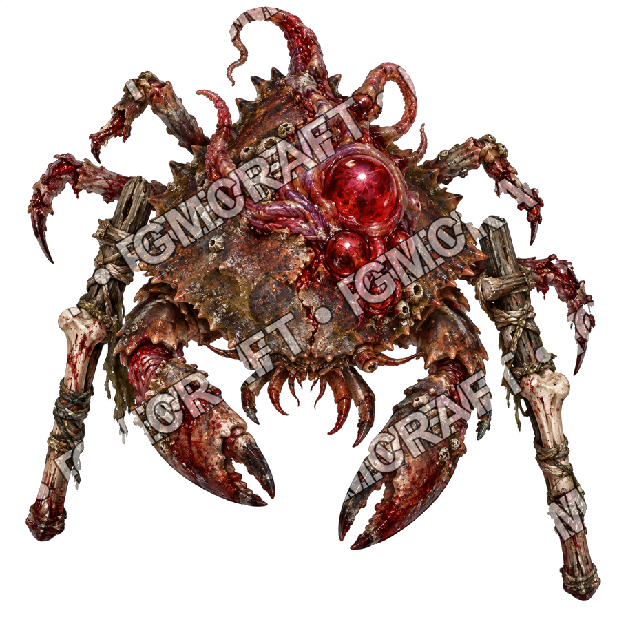 Pirate Ocean 0395 Host Crab Parasite Lens Topdown Token top-down token preview