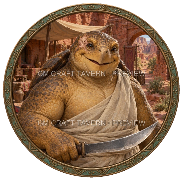 Aperçu du token vu du dessus de Varka Stonebrook - Barbare
