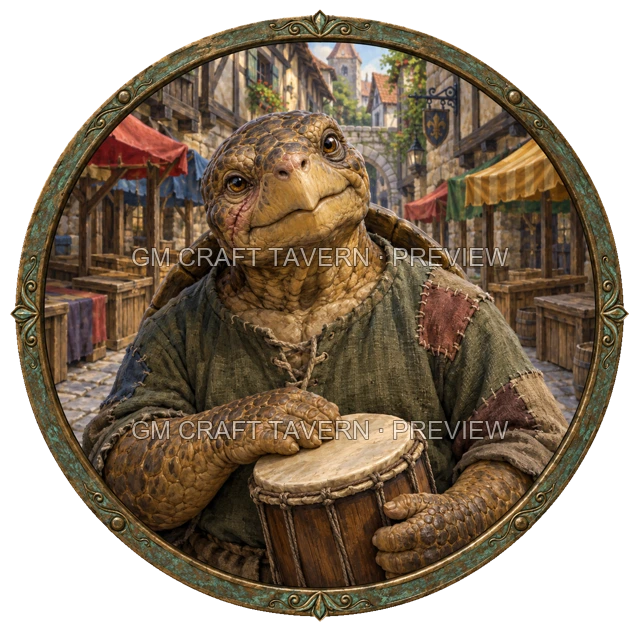 Aperçu du token vu du dessus de Morga Stonebrook - Barde