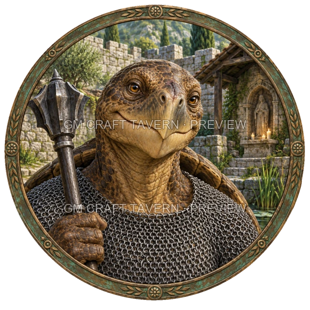 Aperçu du token vu du dessus de Varka Reedvale - Clerc