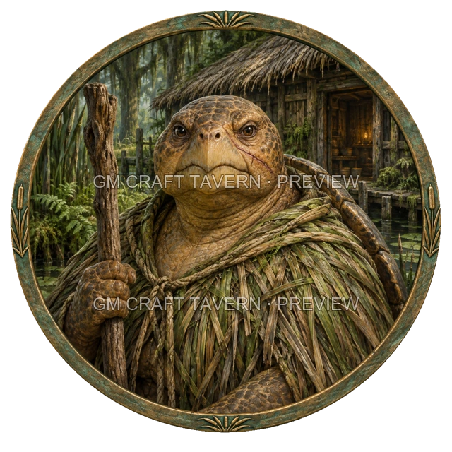 Aperçu du token vu du dessus de Durg Reedvale - Druide