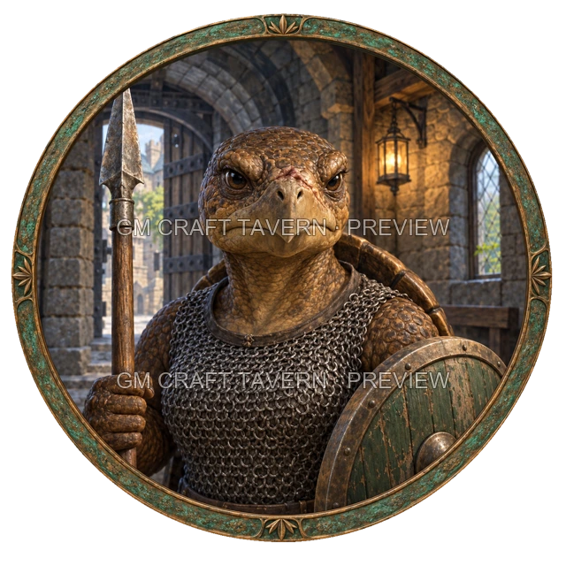 Aperçu du token vu du dessus de Grom Ashfield - Guerrier
