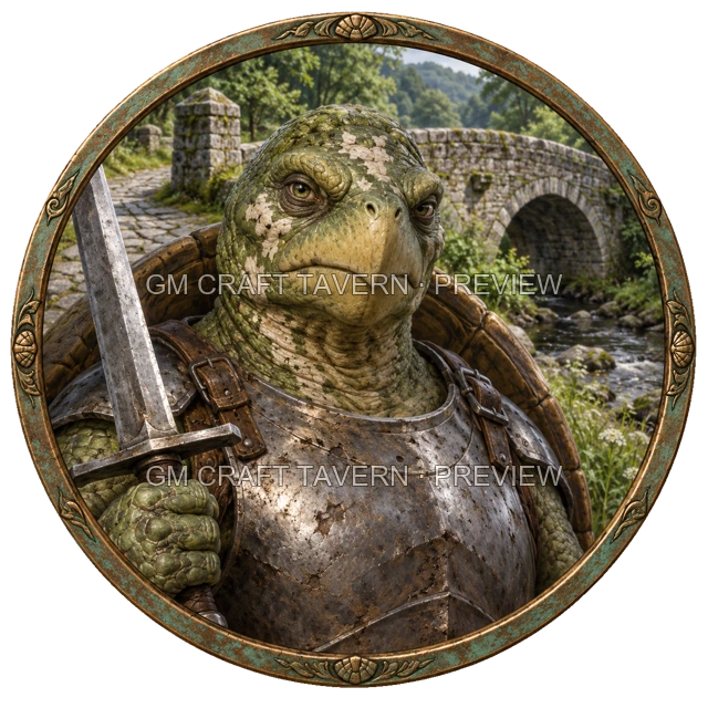 Aperçu du token vu du dessus de Urdan Ashfield - Guerrier