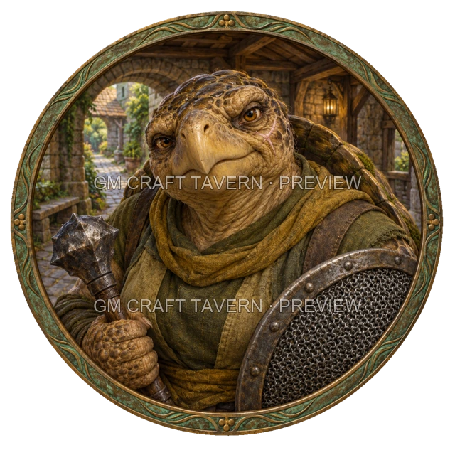 Aperçu du token vu du dessus de Urdan Mossridge - Paladin