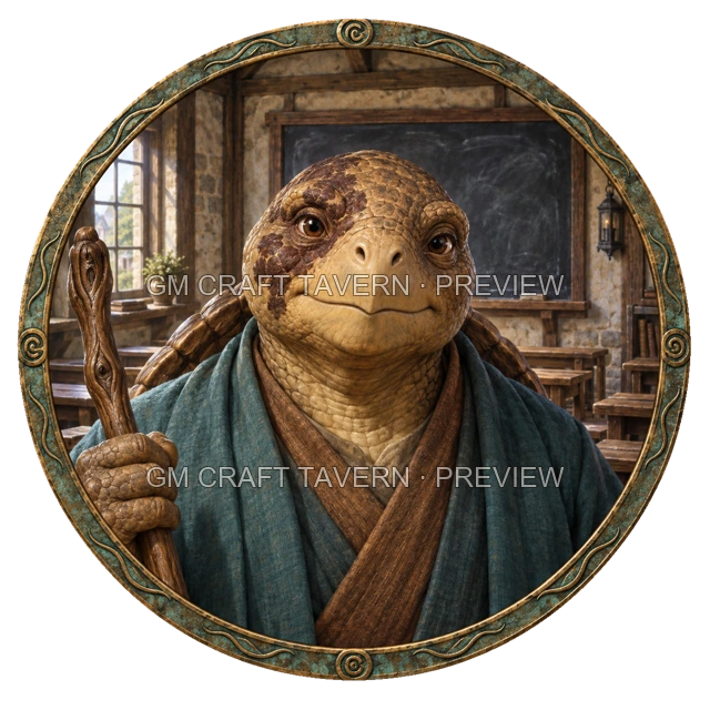 Aperçu du token vu du dessus de Besha Ironwell - Magicien