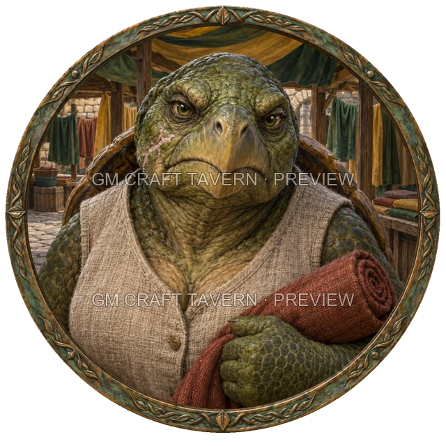 Aperçu du token vu du dessus de Durg Birchhaven - Marchand