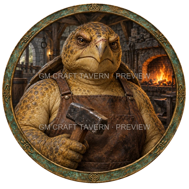 Aperçu du token vu du dessus de Grom Westmere - Forgeron